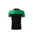 Mens Colormix Plain T-shirt Black Grass Green Malfini-1