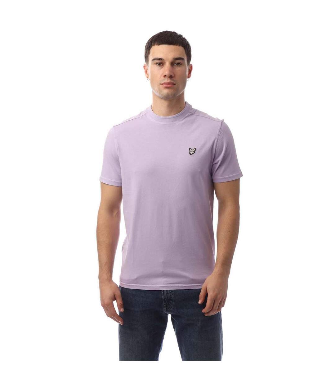 Mens Dye Wash T-shirt Purple Lyle & Scott-2