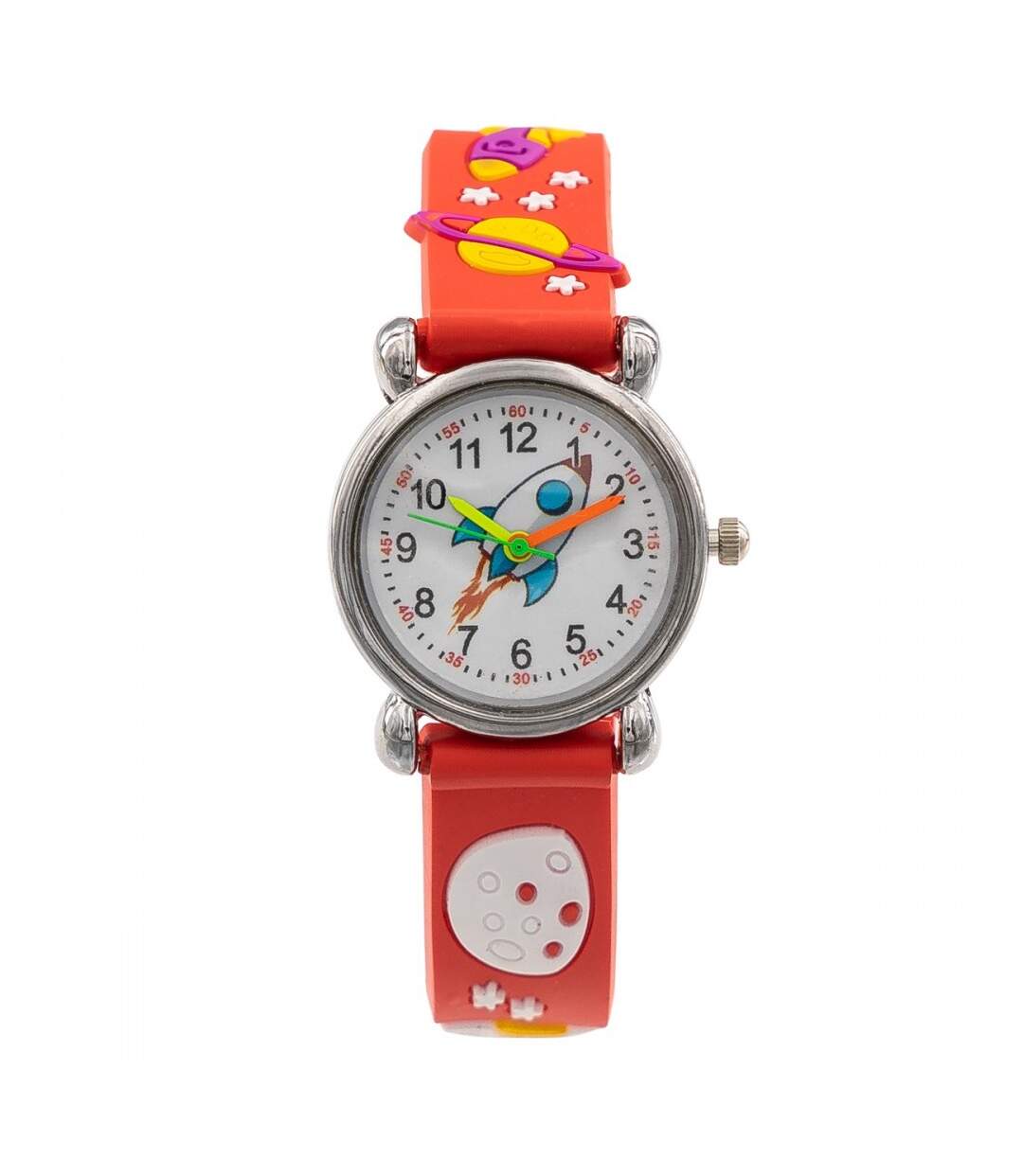 Superbe Montre Enfant Unisexe Silicone Planète Rouge-1