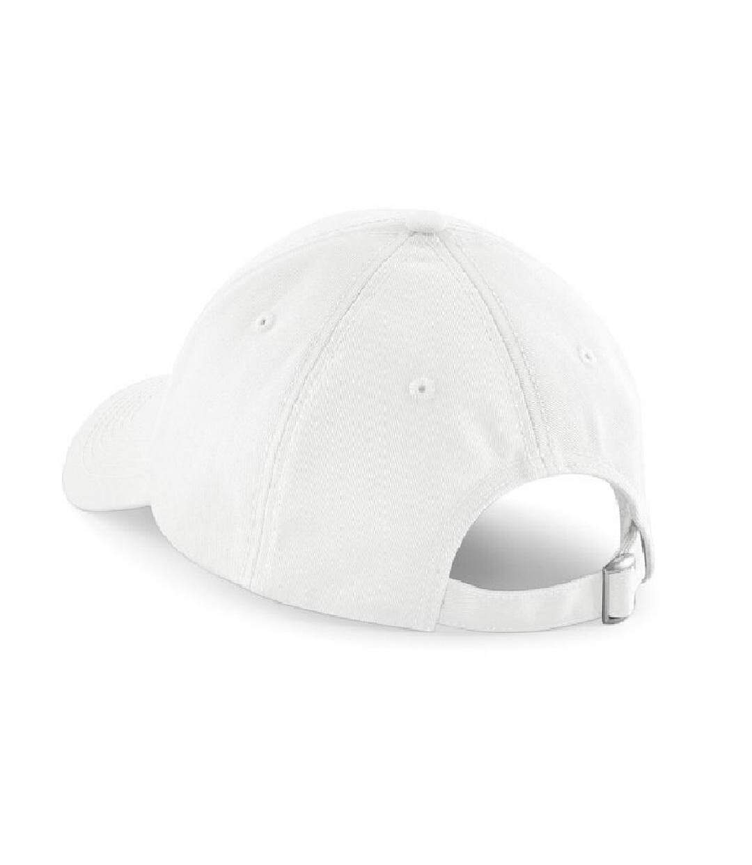 Casquette Baseball Adulte Unisexe Blanc Beechfield-3