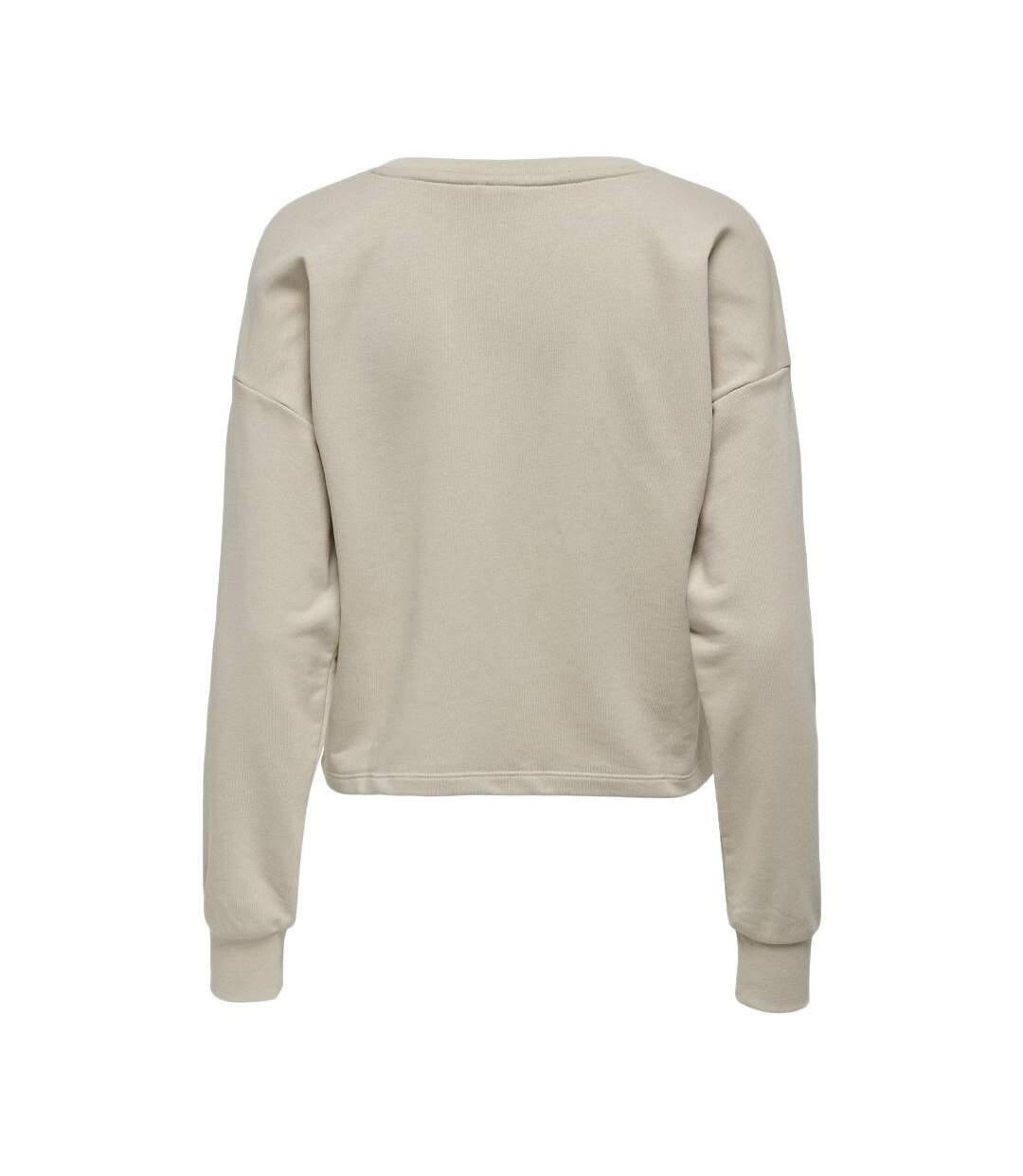 Sweat beige femme only play mix box-2