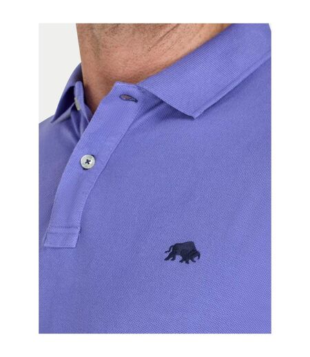 Mens Classic Organic Polo Shirt Purple Raging Bull