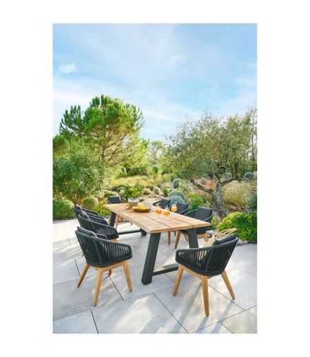 Table de jardin Iruya en teck et aluminium - 8 Places