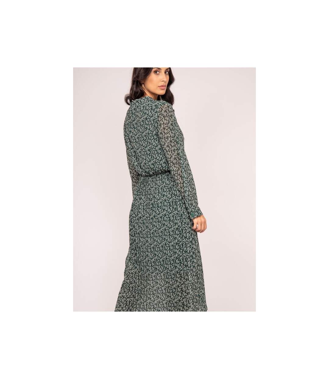 Robe longue motifs plissée IFLOR - Dona X Lisa-3
