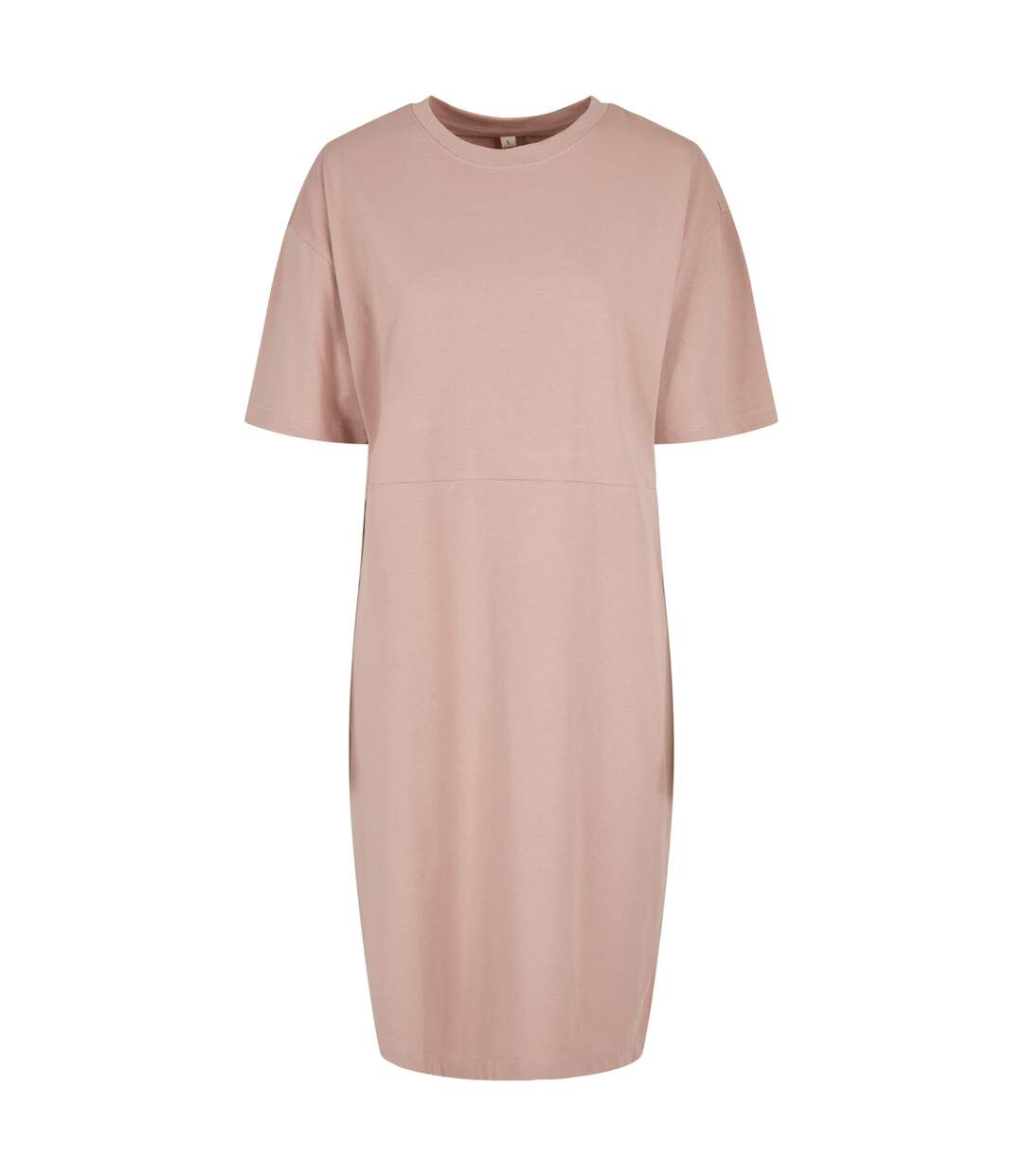 Robe T-shirt Femme Rose Pâle Build Your Brand-3