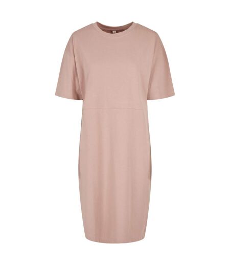 Robe T-shirt Femme Rose Pâle Build Your Brand