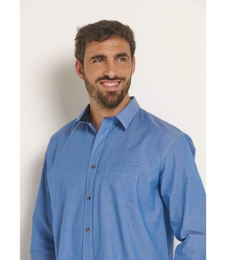 Chemise coton en chambray imprimé