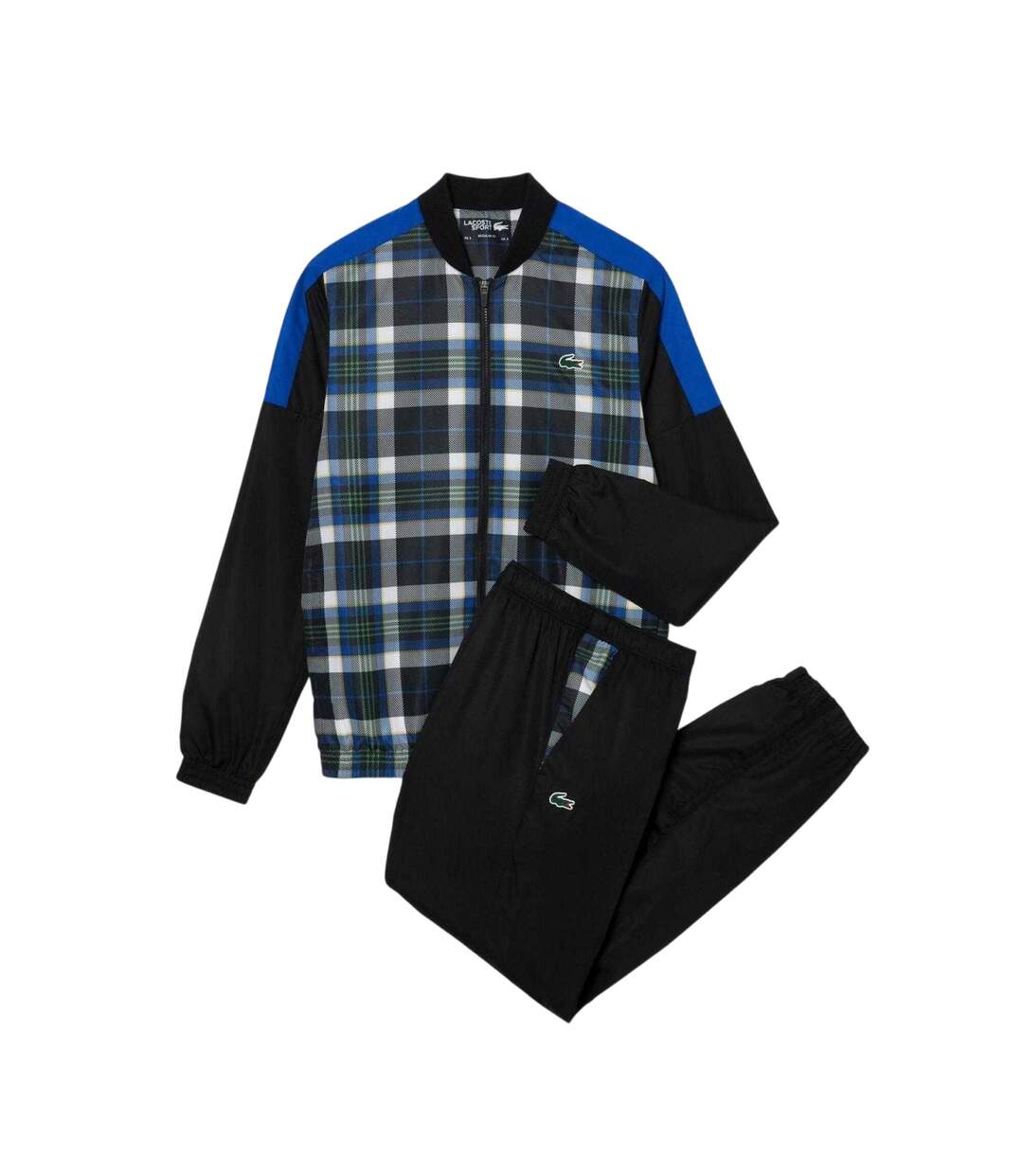 Mens Check Plaid Tracksuit Multicoloured Cobalt Lacoste-2