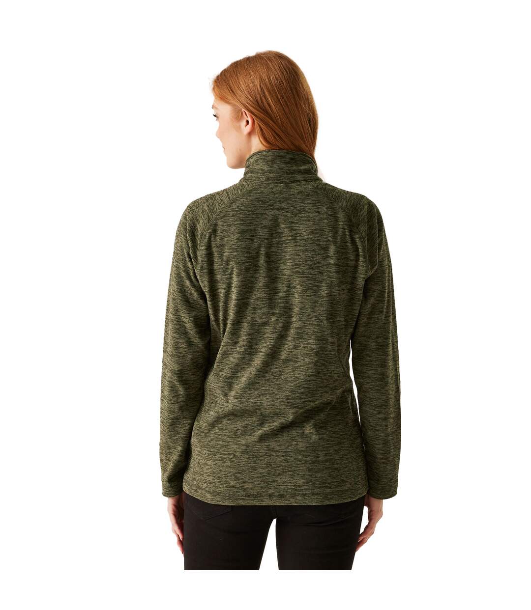 Womens/ladies Mayse Full Zip Fleece Jacket Dark Khaki Marl Dare 2B-4