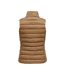 Doudoune sans manches marron/beige femme only talire - l-2