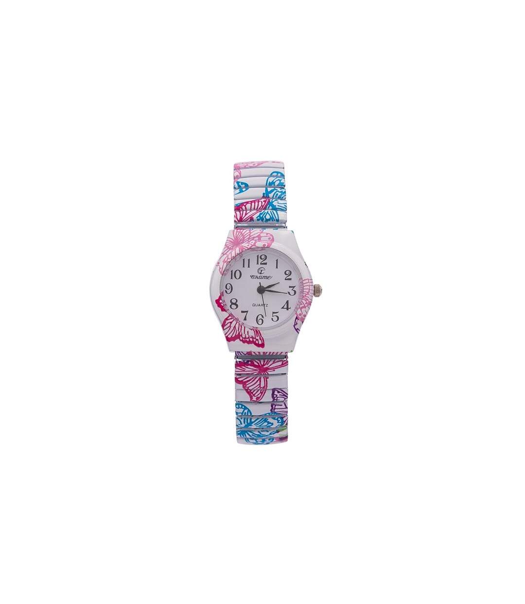 Montre Petit Prix Femme Métal Blanc Elastique CHTIME