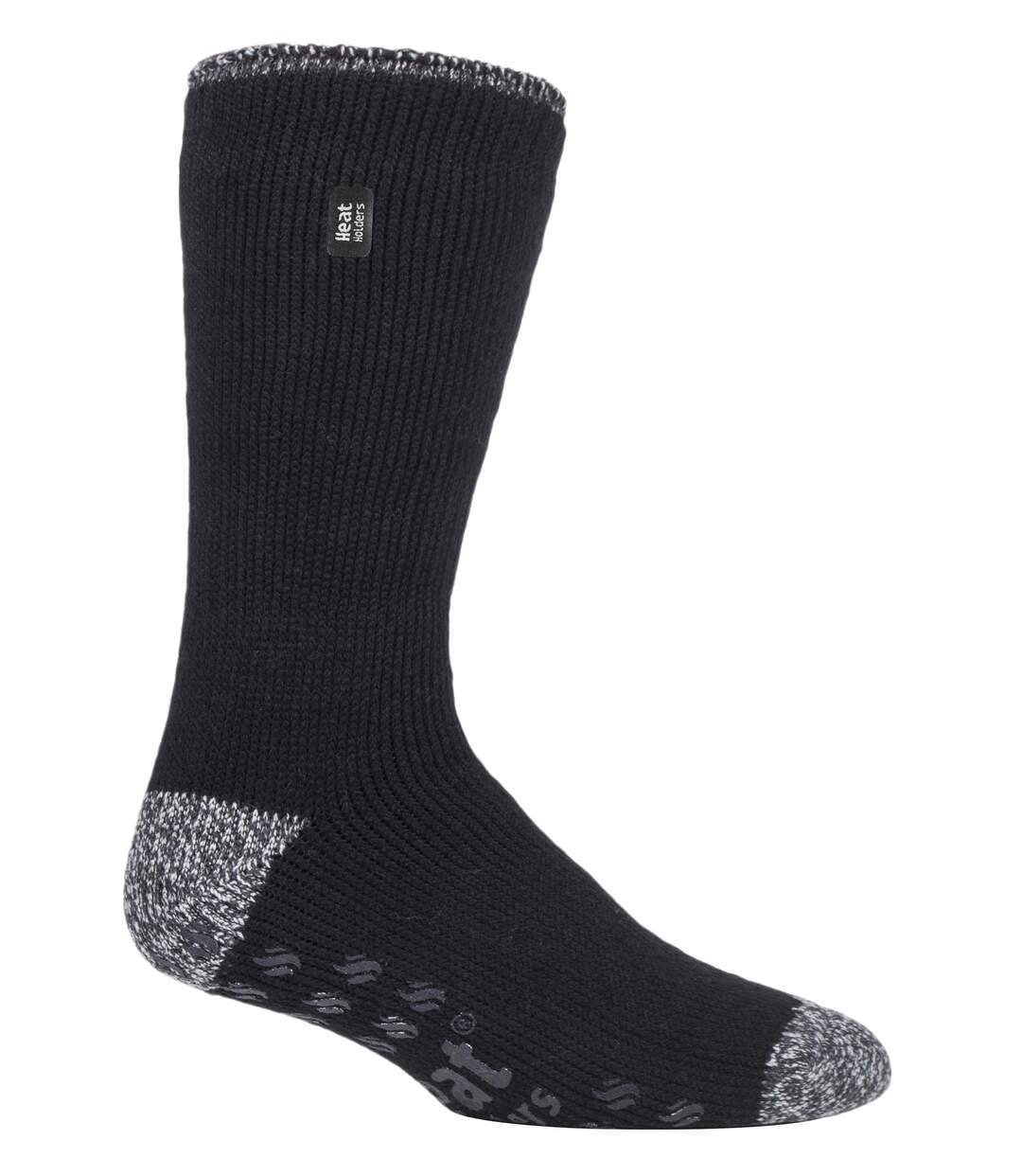 Heat Holders Mens Stripe Twist Thermal Slipper Socks-1