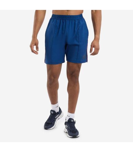 Umbro Mens Pro Training Woven Shorts (Estate Blue/Rococo Red) - UTUO2108