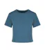 Womens/ladies Triblend Crop Top Duck Blue Heather Proact-1
