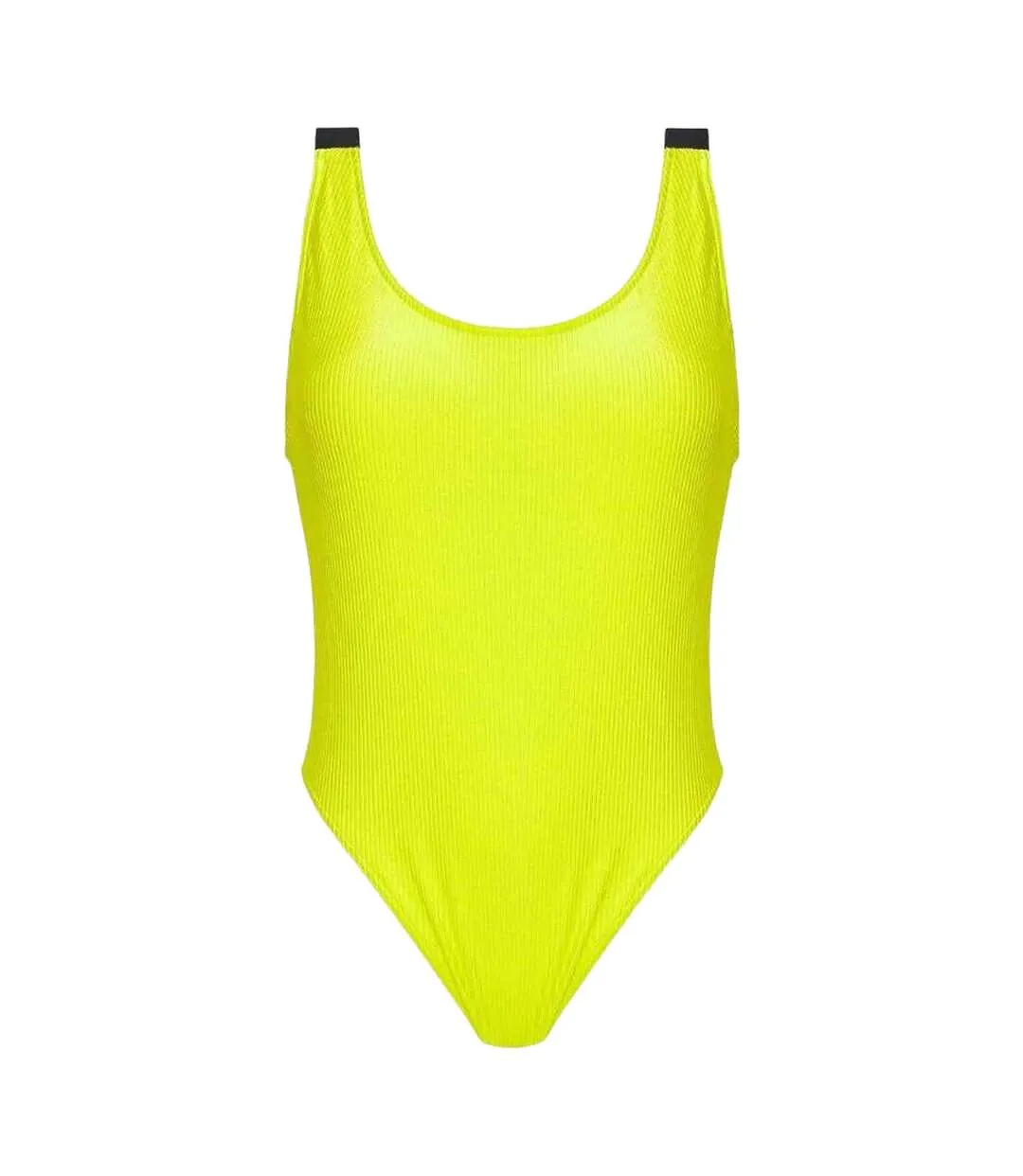 Maillot De Bain 1 Pièce Motif/style Logo Contrasté Femme Jaune Calvin Klein-1