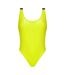Maillot De Bain 1 Pièce Motif/style Logo Contrasté Femme Jaune Calvin Klein-1