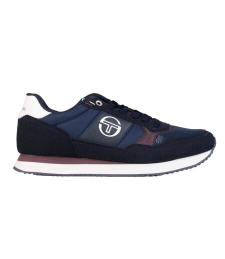 Mens Monza Logo Low Cut Trainers Malabar Blue White Fig Sergio Tacchini