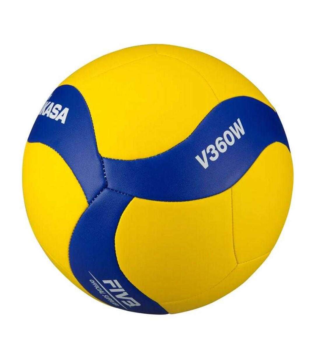 Ballon De Volley-ball Motif/style Logo V360w Taille 5 Bleu Jaune Mikasa-2