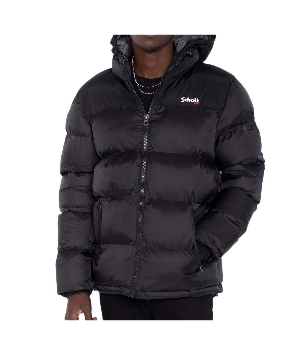 Doudoune noir homme schott utah-1