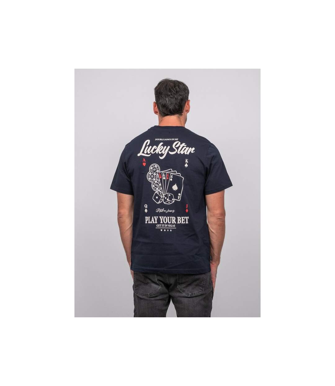 T shirt manches courtes coton motif poker JOPLAYER-2