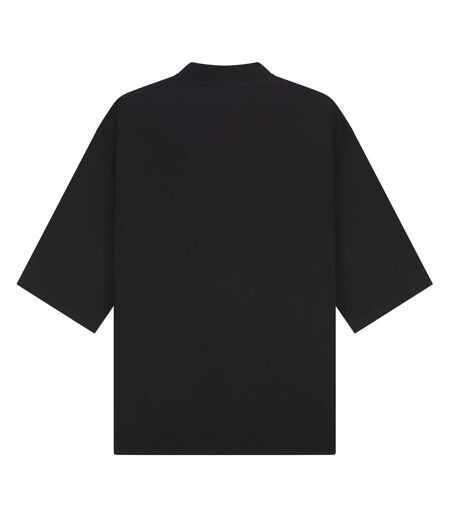 Unisex adult tall oversized half-sleeved t-shirt black Casual Classics