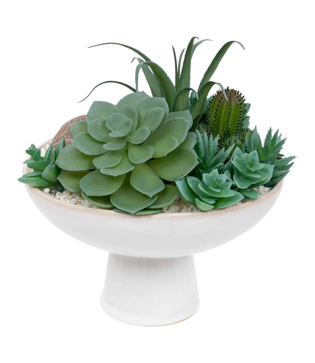 Composition de Plantes Artificielles Soleya 20cm Blanc-2