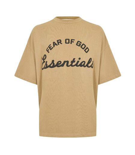T-shirt Motif/style Logo Arqué Homme Beige Fear Of God Essentials