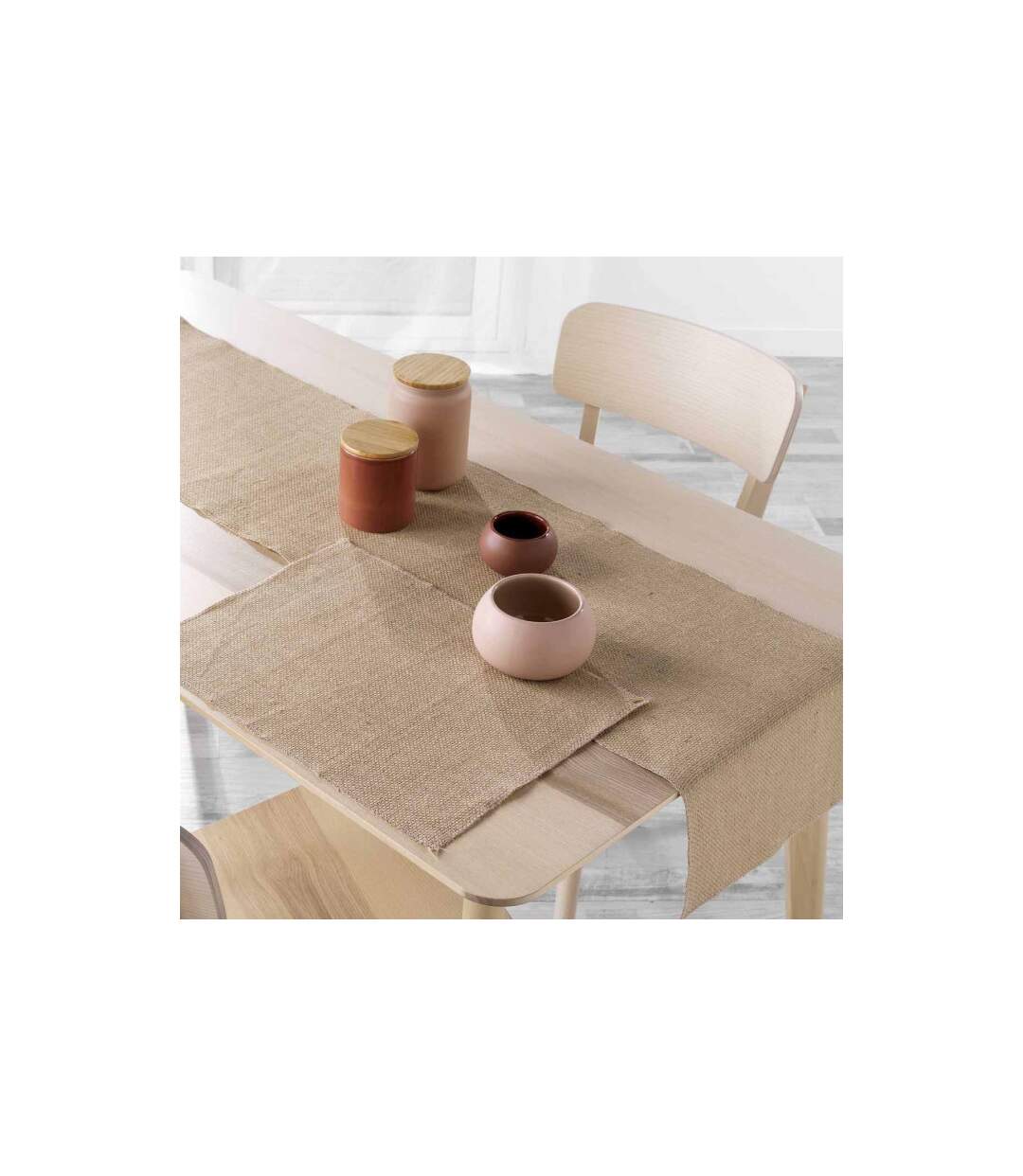 Lot de 2 Sets de Table en Jute Leny 33x45cm Beige