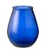 Vase Déco en Verre Stripe 35cm Bleu-1