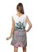 Robe d'été sans manches à  imprimé floral - Col V et ceinture assortie-2