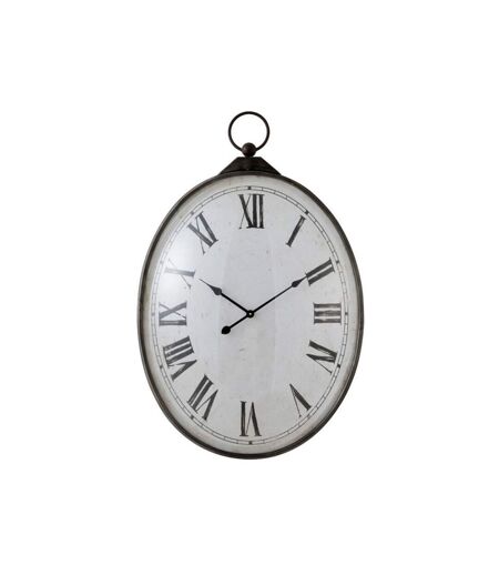 Paris Prix - Horloge Murale Ovale gousso 102cm Noir