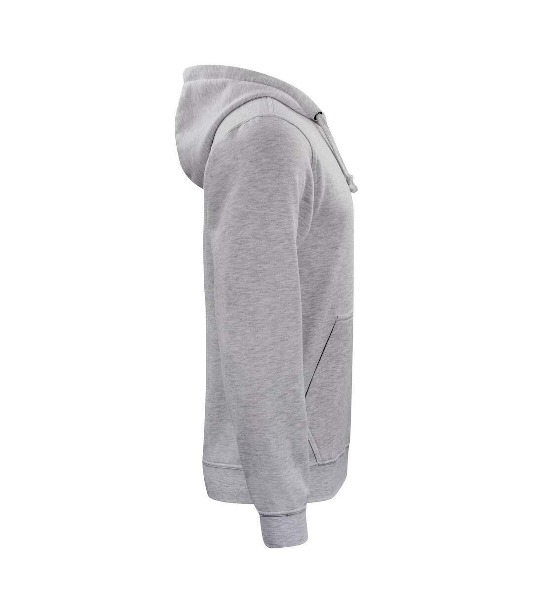 Unisex Adult Basic Hoodie Grey Melange Clique-4