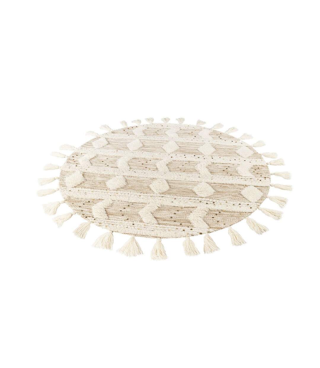 Tapis Bohème Tissé à la Main Bohist 160cm Crème & Kaki-2