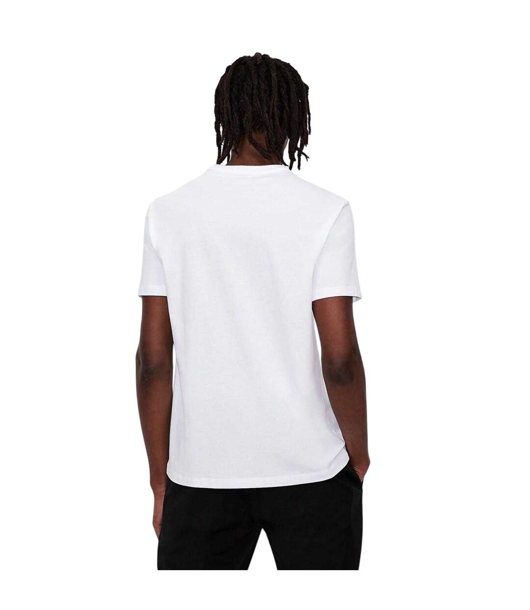 Mens Logo Cotton T-shirt White Armani Exchange-2