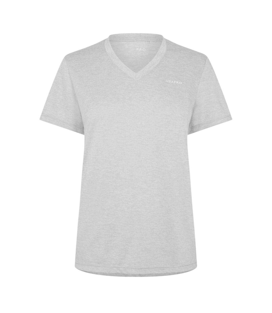 T-shirt Motif/style Uni Femme Vert De Gris Clair USA Pro-1