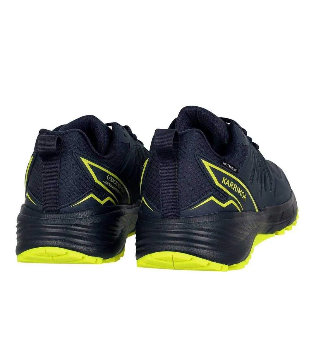 Baskets Caracal Homme Bleu Marine Jaune Fluo Karrimor-2