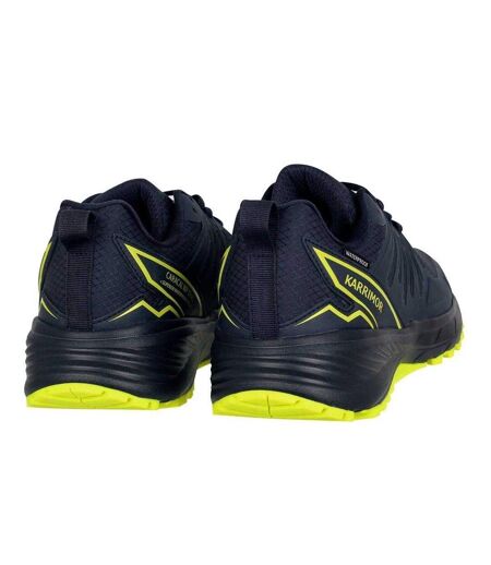 Baskets Caracal Homme Bleu Marine Jaune Fluo Karrimor