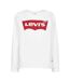 Womens/ladies Batwing Logo Crew Neck Sweatshirt White Levis-1