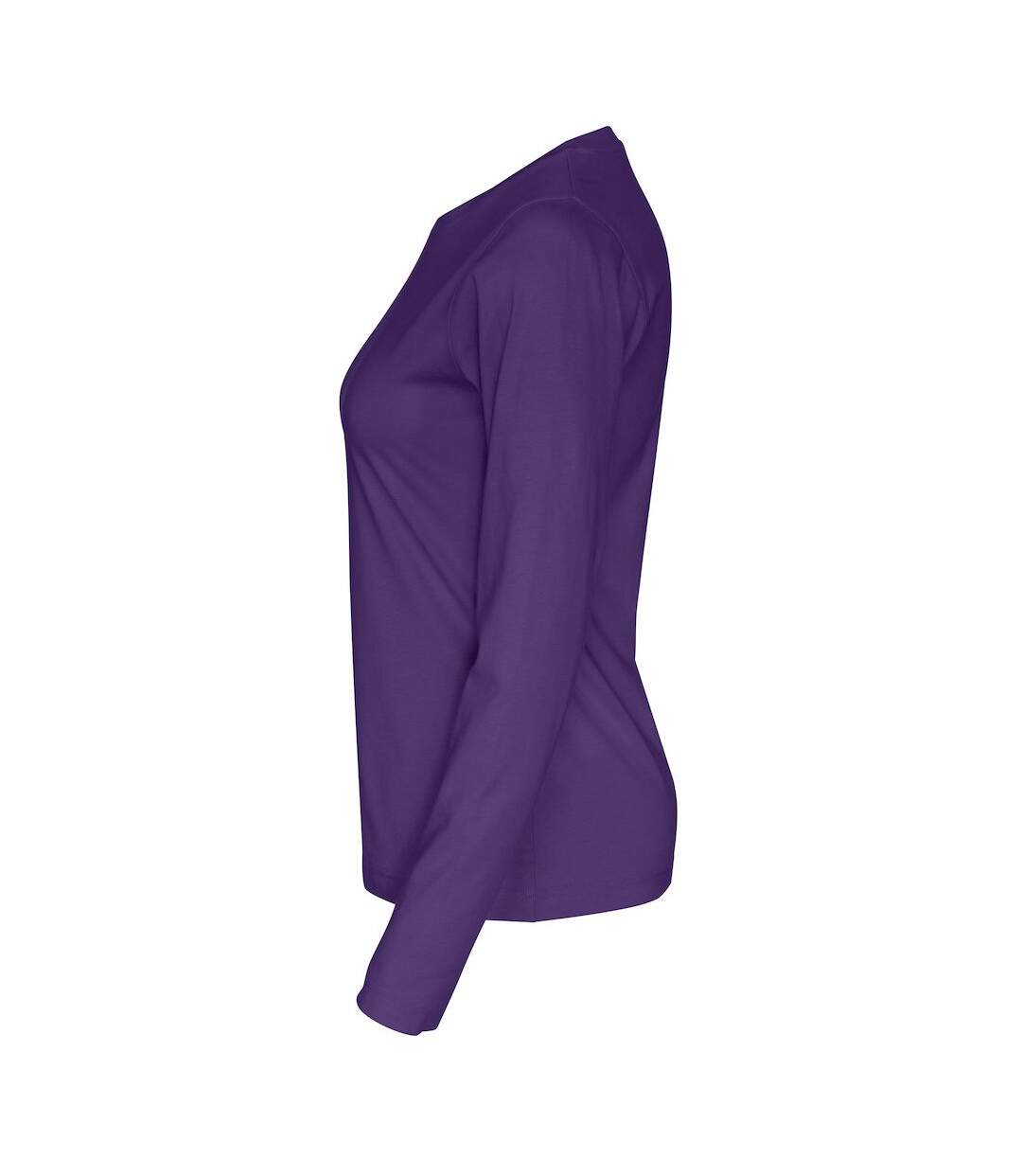 Womens/ladies long-sleeved t-shirt purple Cottover-3