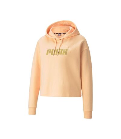 Sweat à Capuche Corail Femme Puma Cropped Metallic - L