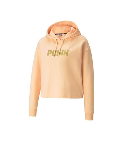 Sweat à Capuche Corail Femme Puma Cropped Metallic - L