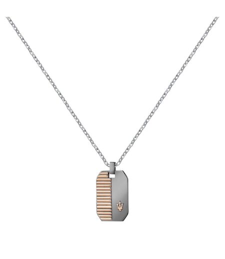 Mens Stainless Steel Pendant Necklace One Size Multicoloured Maserati