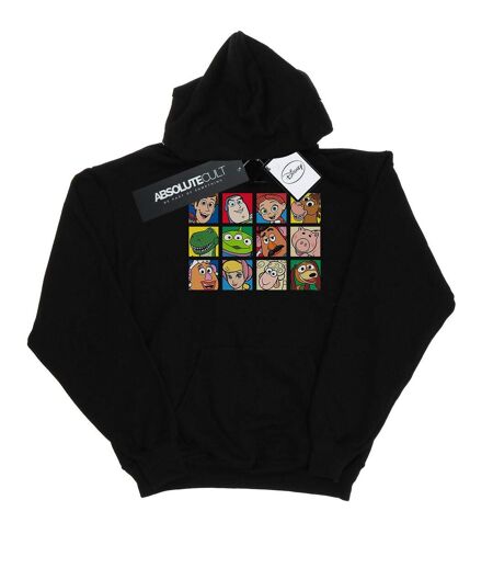 Disney - Sweat à capuche TOY STORY CHARACTER SQUARES - Femme (Noir) - UTBI15187