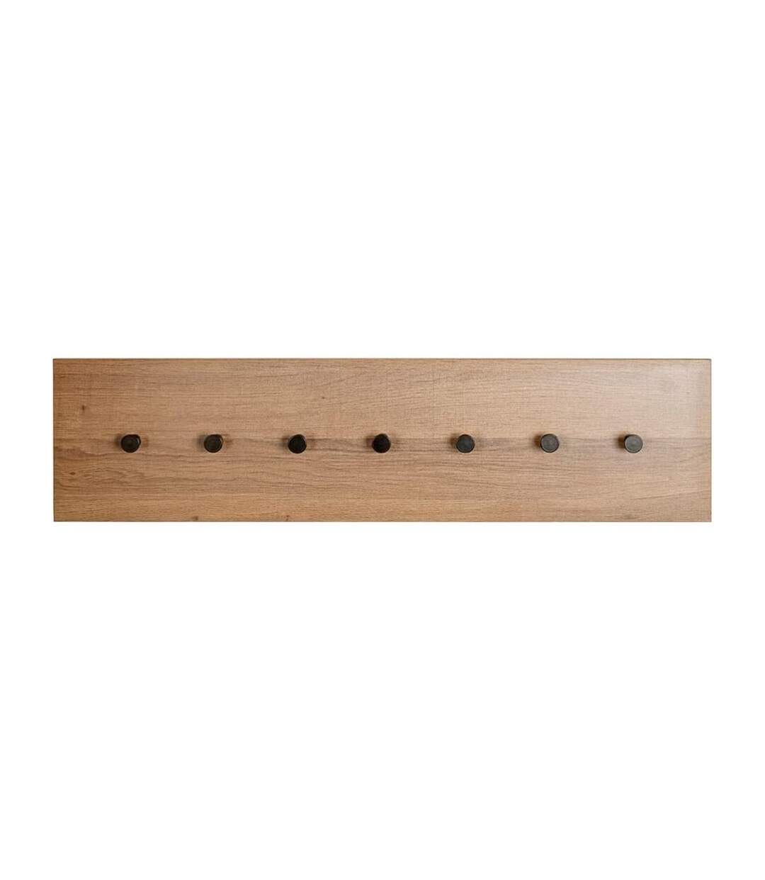 Patère Murale Miranda 80cm Chêne Foncé & Noir-2