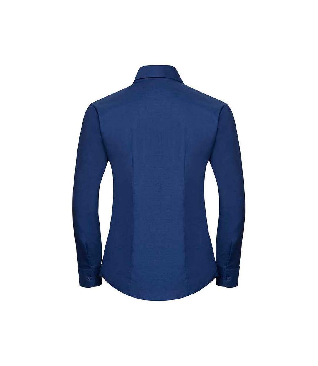 Womens/ladies Oxford Easy-care Long-sleeved Shirt Bright Royal Blue Russell-2