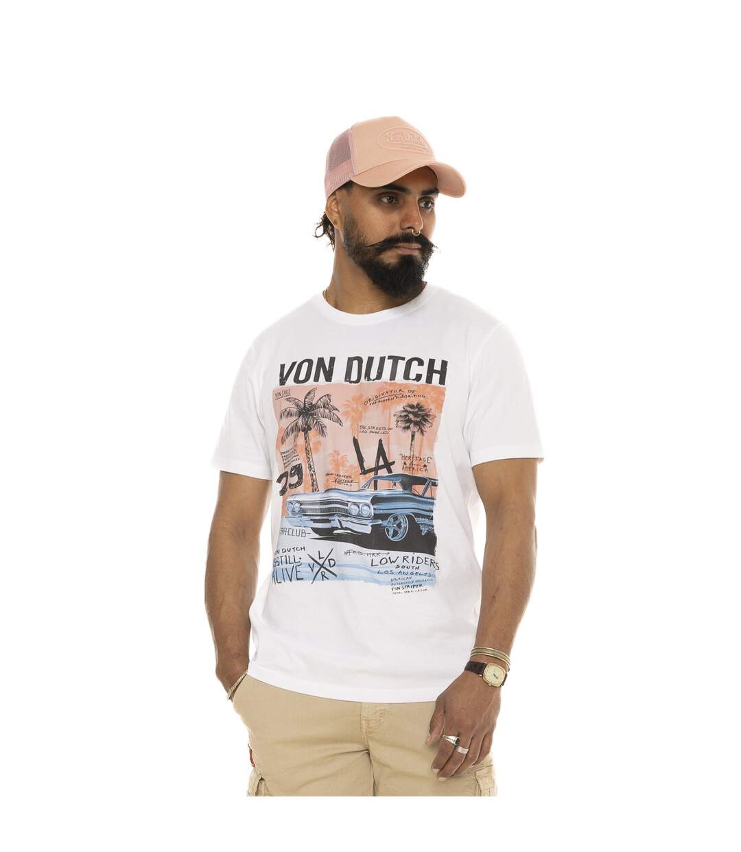T-shirt en col rond à manches courtes homme photoprint Venice Vondutch-1