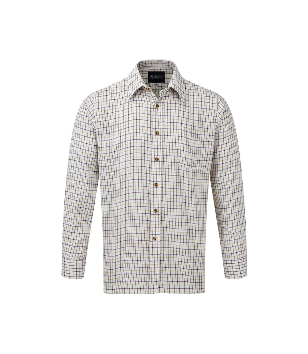 Mens tattersall check shirt green Fort