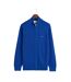 Mens Cotton Pique Zipped Cardigan Blue Gant-2