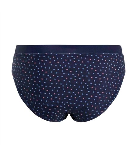 Womens/ladies Polka Dot Swim Briefs Navy Trespass