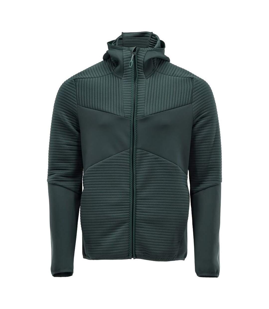 Mens Customised Hooded Fleece Jacket Forest Green Mascot-1